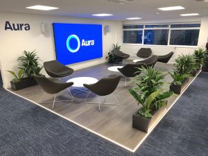 Aura Office Interior - LED wall area